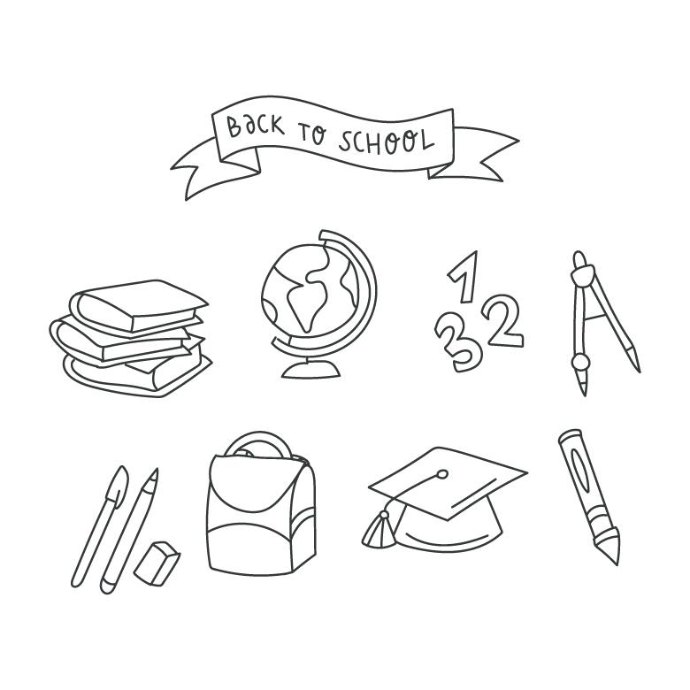 780x780 Back To School Vector Doodles