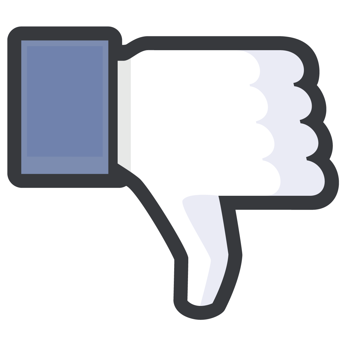 1200x1200 Facebook Thumbs Down Icon Black Outline Free Vector Silhouette