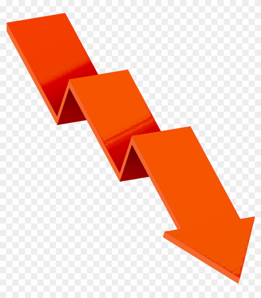 840x960 Red Down Arrow Financial Graph Vector