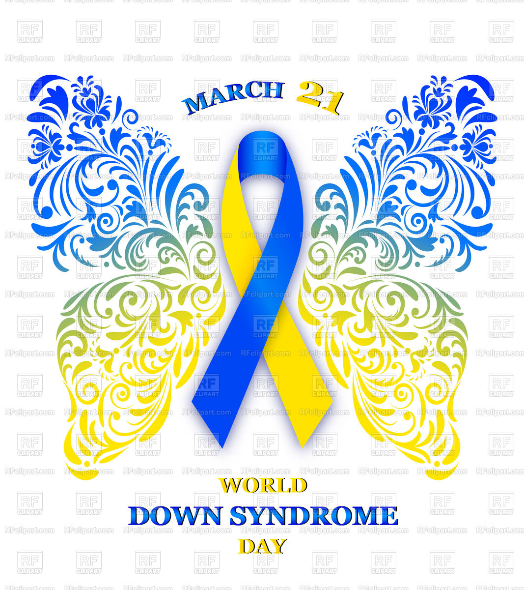 1067x1200 Down Syndrome Day Ribbon