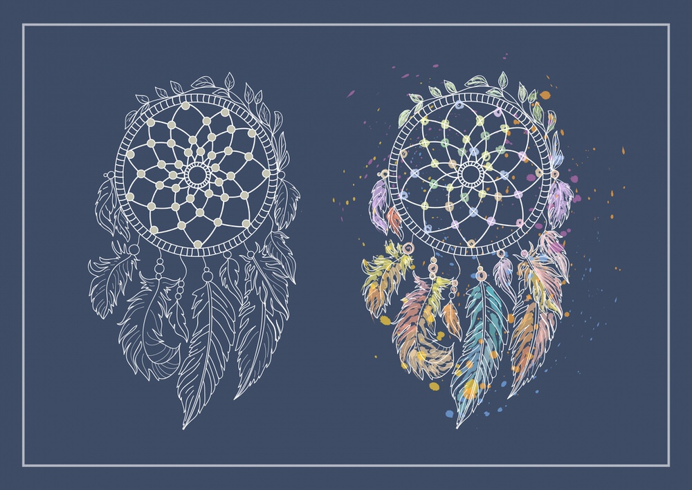 1000x709 Dream Catcher Templates Classical Free Vector Download