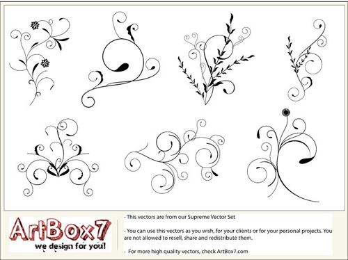 500x374 Free Vector Flourishes And Swirls For Inspiration