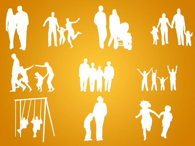 680x510 Family Silhouettes Free Vector Free Vectors Ui Download