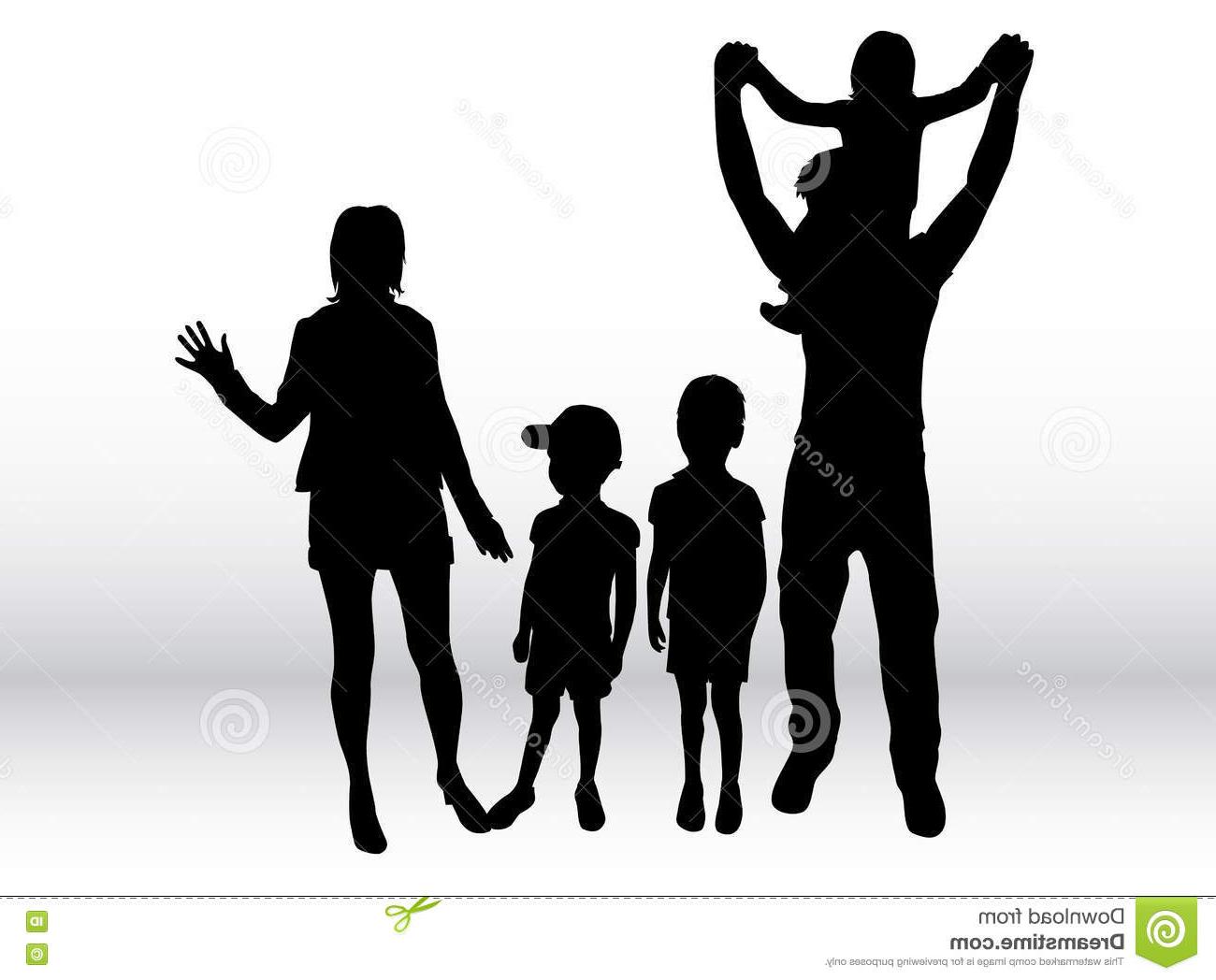 1300x1048 Unique Family Silhouette People Vector Library Free Vector Art