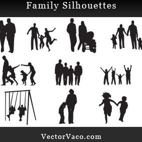 282x282 Family Silhouette Icons Vectors Free Vector Download Cannypic