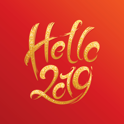 500x500 Hello New Year Red Background Free Vectors Vectorkh