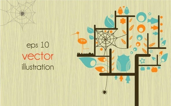 591x368 Trees Illustrator Free Vector Download