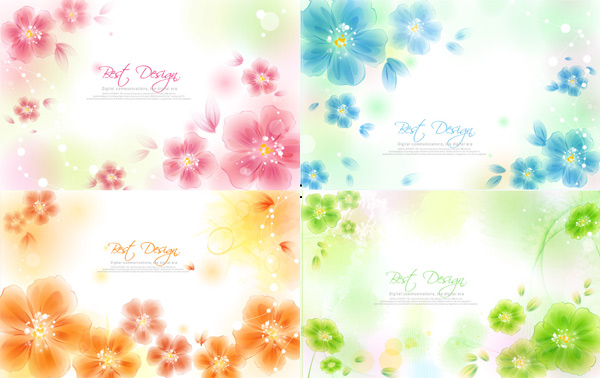 Hazy Flower Background Vector Material Free Download 600x378 Hazy Flower Background Vector Material Free Download