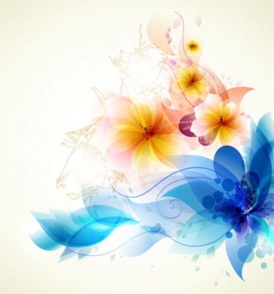Romantic Flower Background Vector Vector Flowers 396x425 Romantic Flower Background Vector Vector Flowers