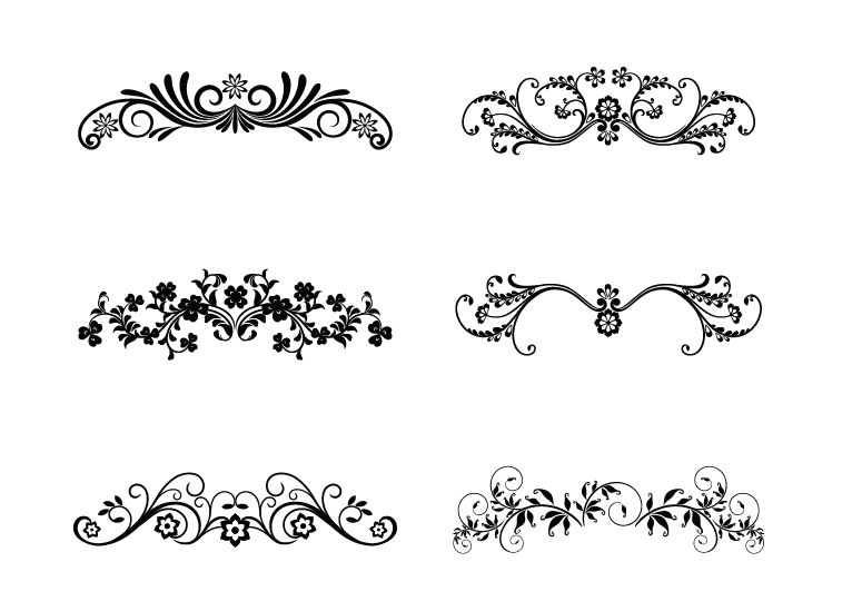766x549 Vector Floral Ornamental Design Elements
