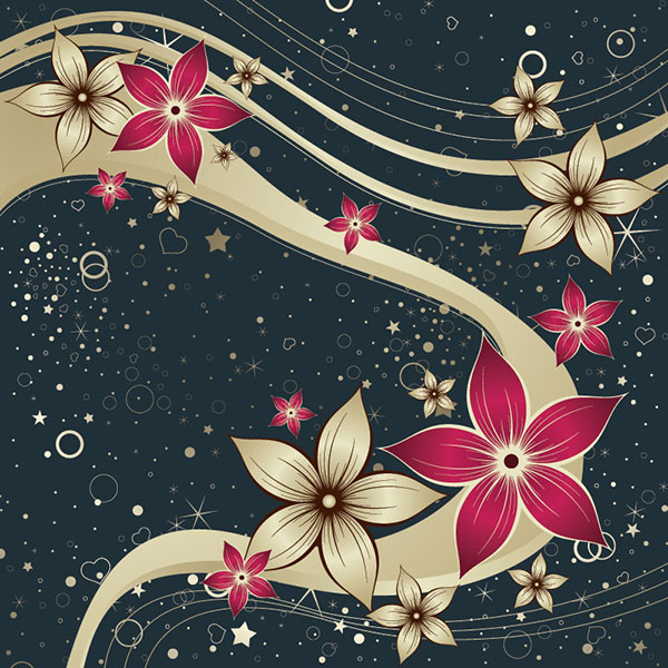 600x600 Free Graphics Vintage Vector Flowers And Floral Ornament Sets