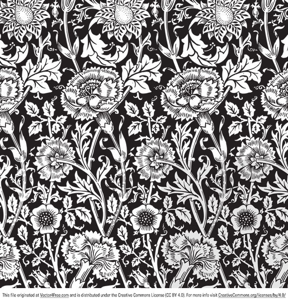 Free Vector Flowers Pattern Images 580x608 Free Vector Flowers Pattern Images