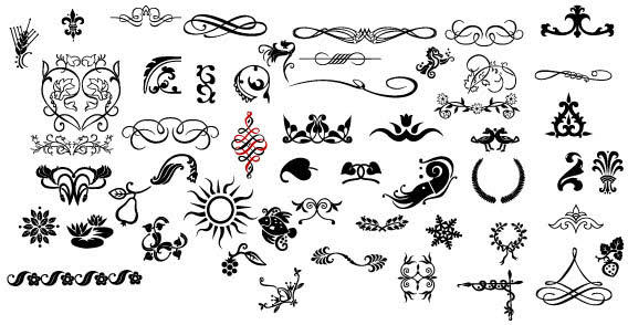 568x294 Free Vector Flourishes