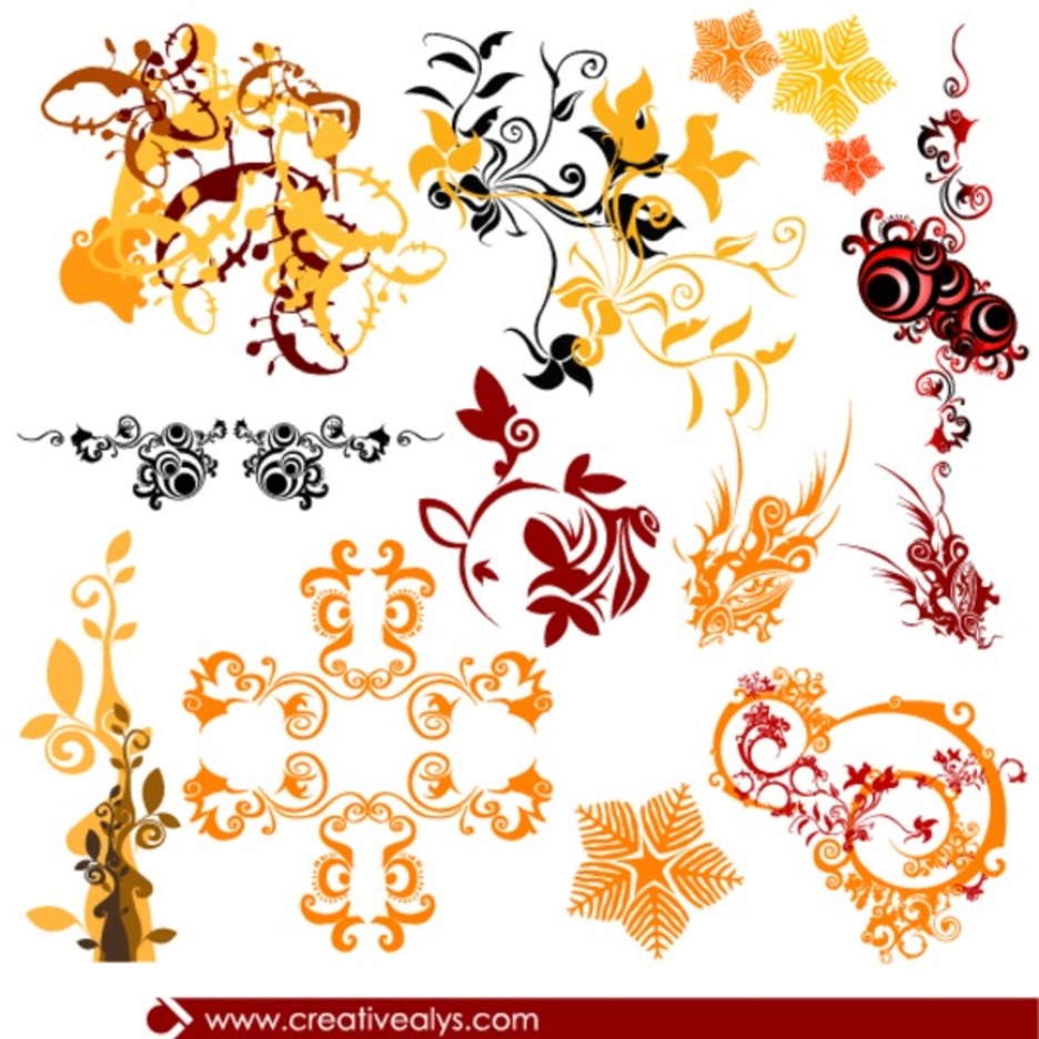 936x936 Free Vector Swirls And Flourishes Freevectors