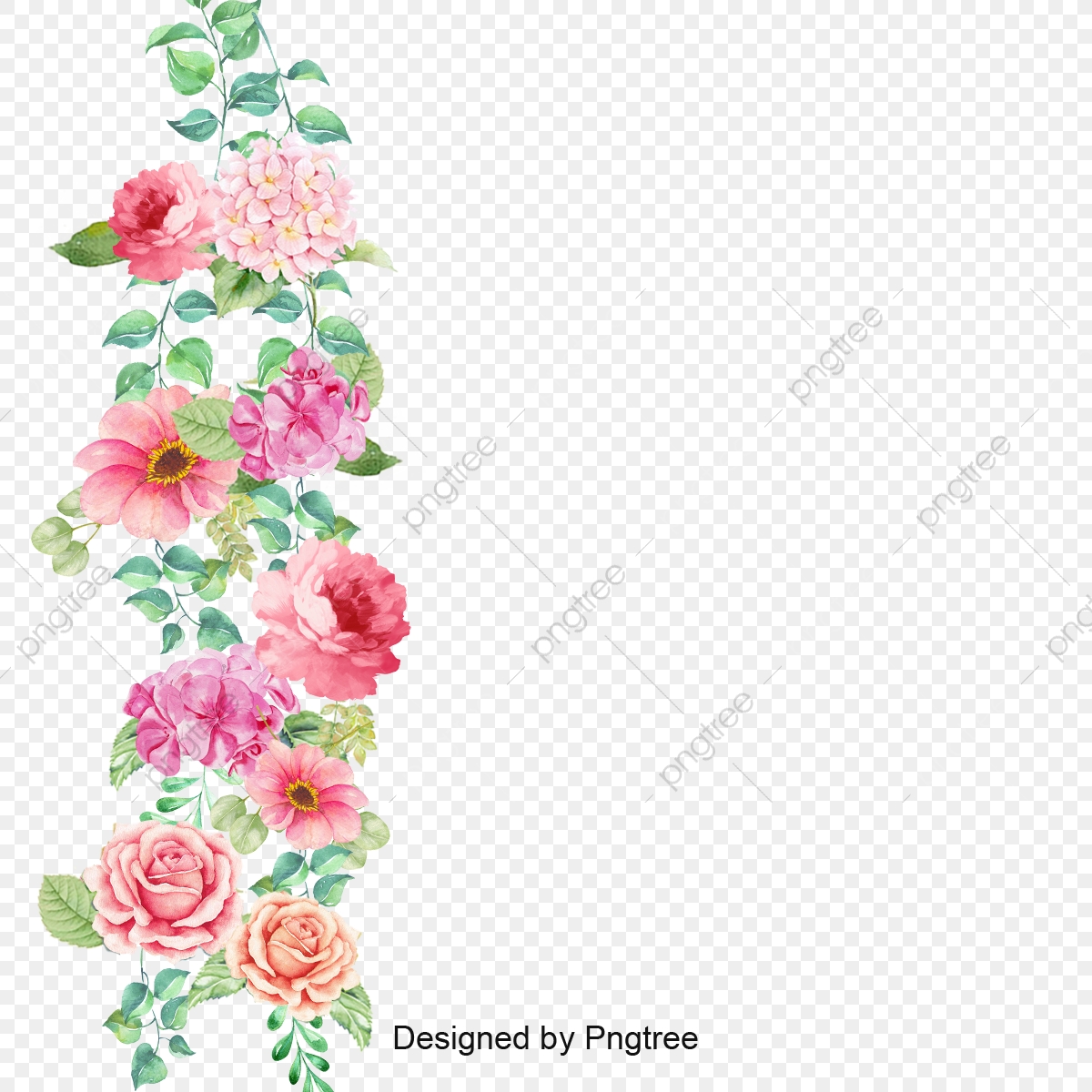 1200x1200 Flower Border Vector, Flower Border, Corner, Pansy Png Transparent