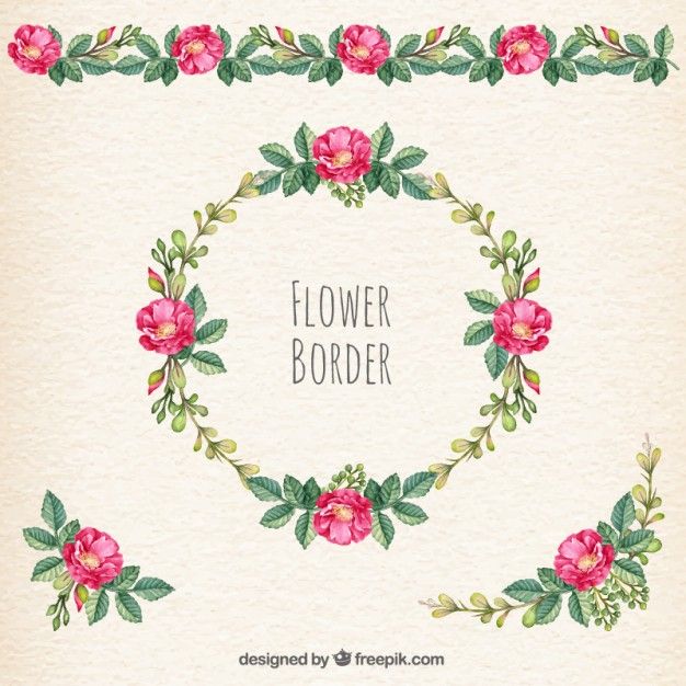 626x626 Flower Border Free Vector Free Vector Floral Printables
