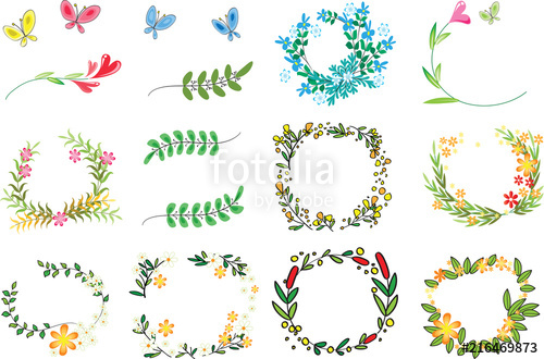 500x330 Flower Border Vector Drawing Stock Image And Royalty Free Vector