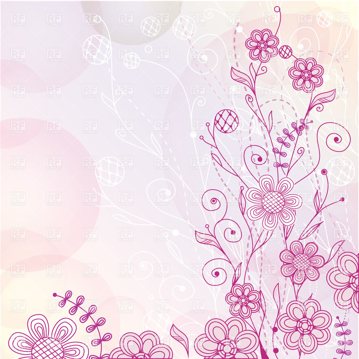 Pink Hand Drawn Flower Pattern Vector Image Of Backgrounds 1200x1200 Pink Hand Drawn Flower Pattern Vector Image Of Backgrounds