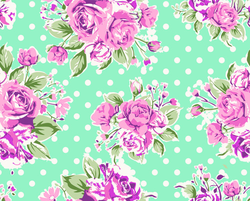 Seamless Flowers Pattern Vector Free Download 500x402 Seamless Flowers Pattern Vector Free Download