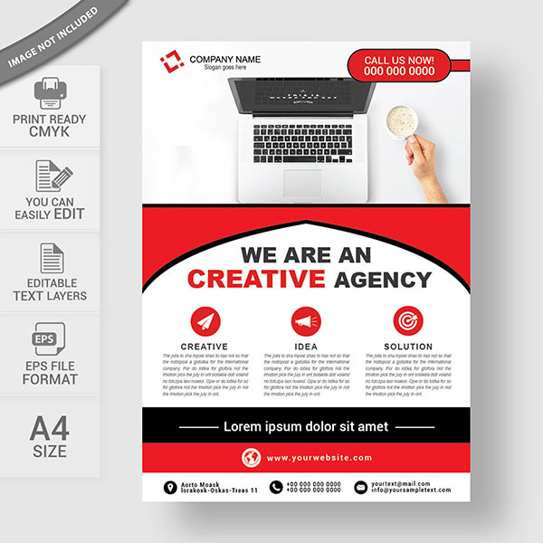 600x600 Business Flyer Vector Free Download