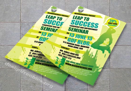 550x382 Free Adobe Illustrator Promotional Flyer Template