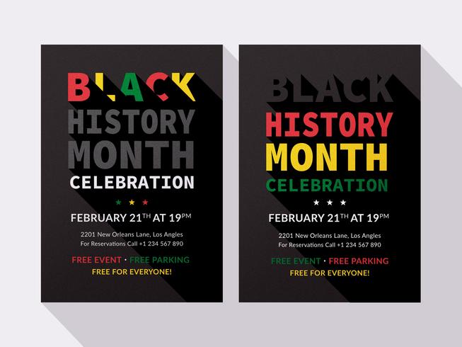 653x490 Black History Month Vector Flyer Templates