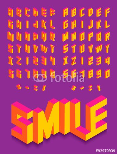 380x500 Download The Royalty Free Vector Isometric Font Colorful