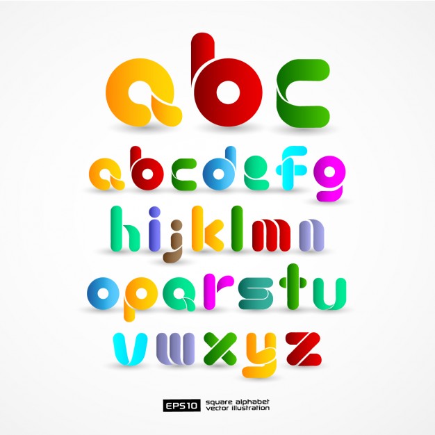 626x626 Colourful Alphabet Vector Free Download