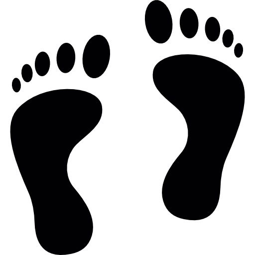 512x512 Human Footprints Free Vector Icons Designed