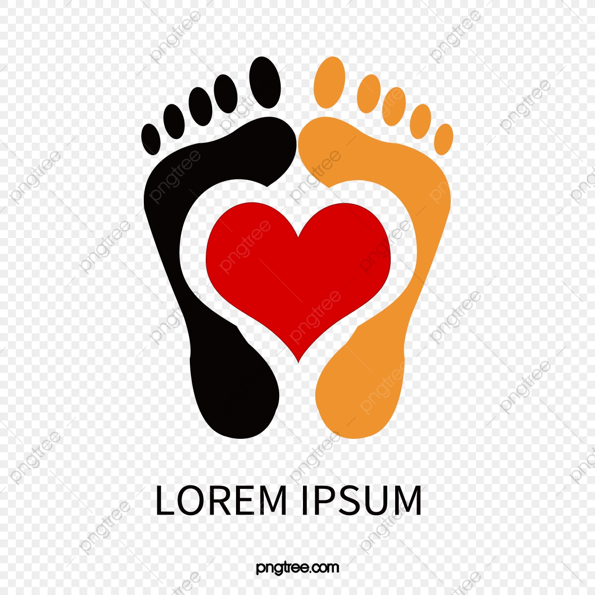 1200x1200 Creative Feet Footprints Logo, Logo Vector, Creative Design, Feet