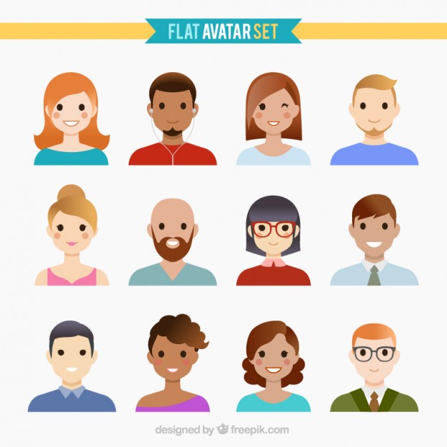 626x626 Funny People Avatars Vector Free Download