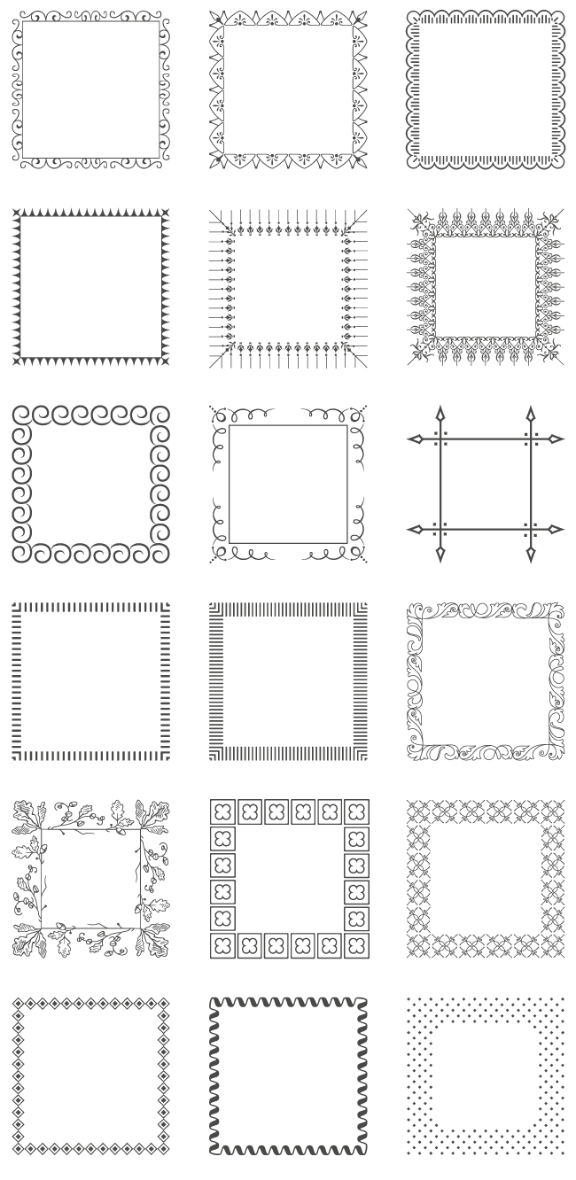 650x1332 Free Vintage Ornaments, Frames And Borders Freebies