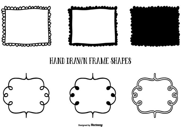 632x443 Cute Hand Drawn Style Frame Shapes Free Vector Download