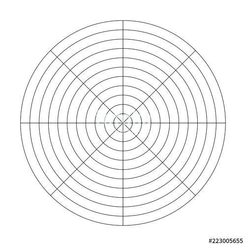 500x500 Printable Polar Graph Paper Free Coordinate Online