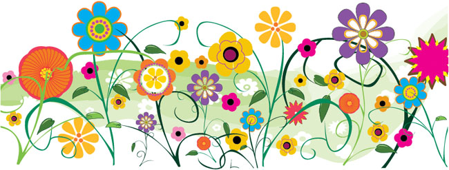 650x247 Free Vector Retro Flowers