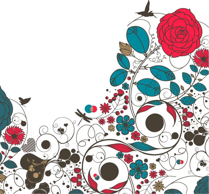 726x675 Floral Flower Vector Background Free Vector Graphics All Free