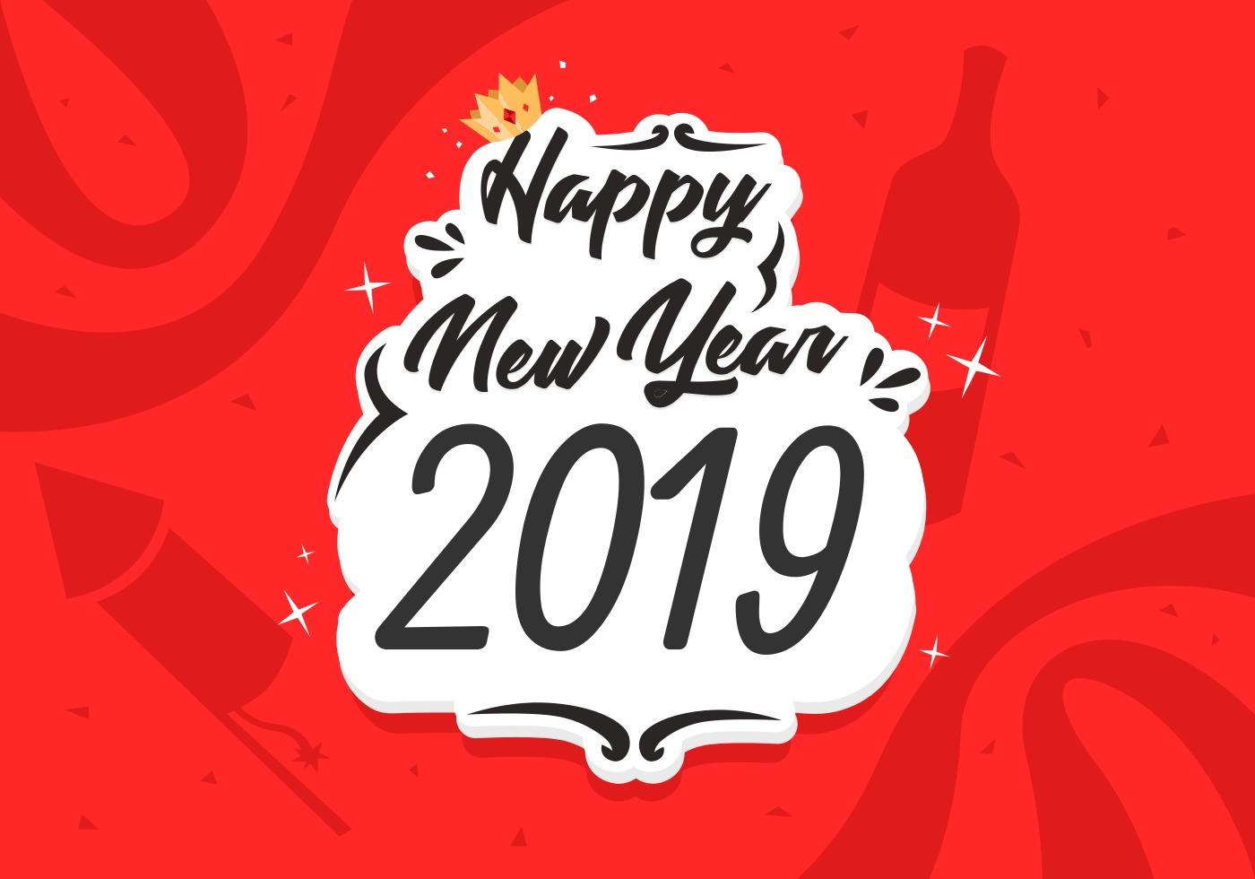 1400x980 Happy New Year Free Vector Illustration Free Vector