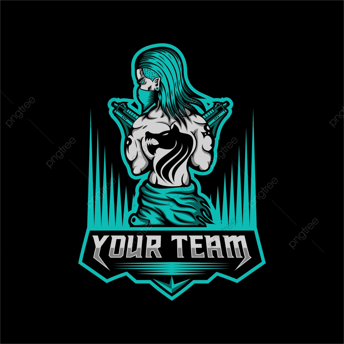 1200x1200 Man Gun Logo Vector Illustration, Aqua, Back, Background Png