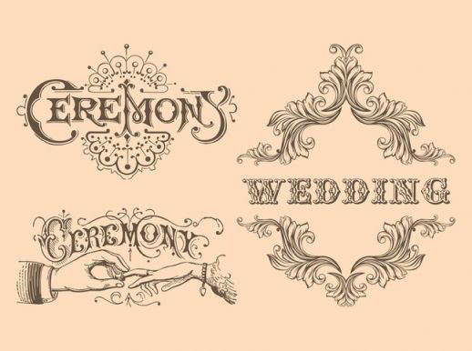 Retro Wedding Vector 518x386 Retro Wedding Vector