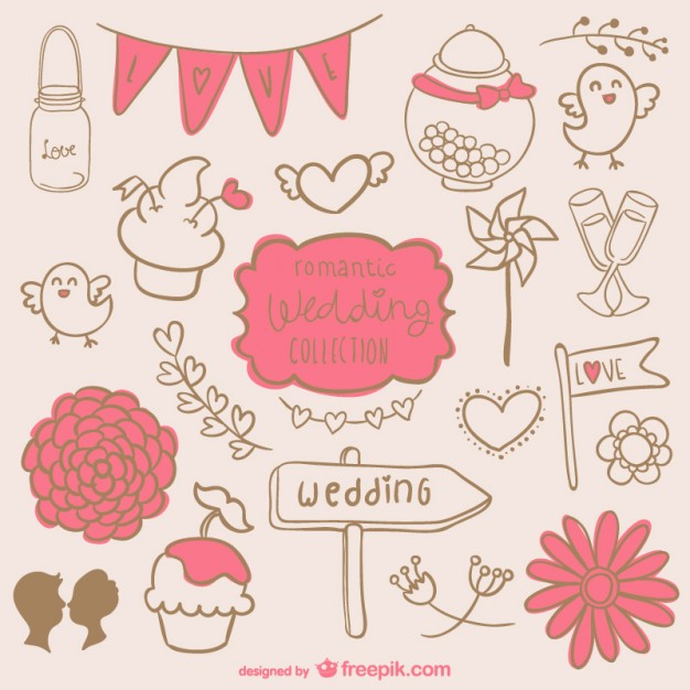 Romantic Wedding Graphics Set Vector Free Download 626x626 Romantic Wedding Graphics Set Vector Free Download