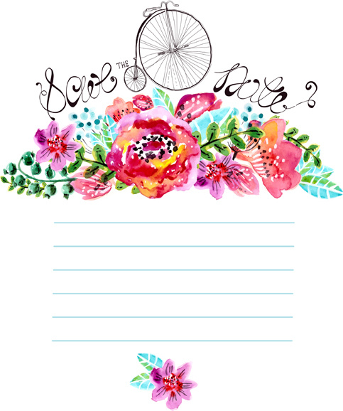 Watercolor Flower Wedding Invitation Vector Graphics Free Vector 483x578 Watercolor Flower Wedding Invitation Vector Graphics Free Vector