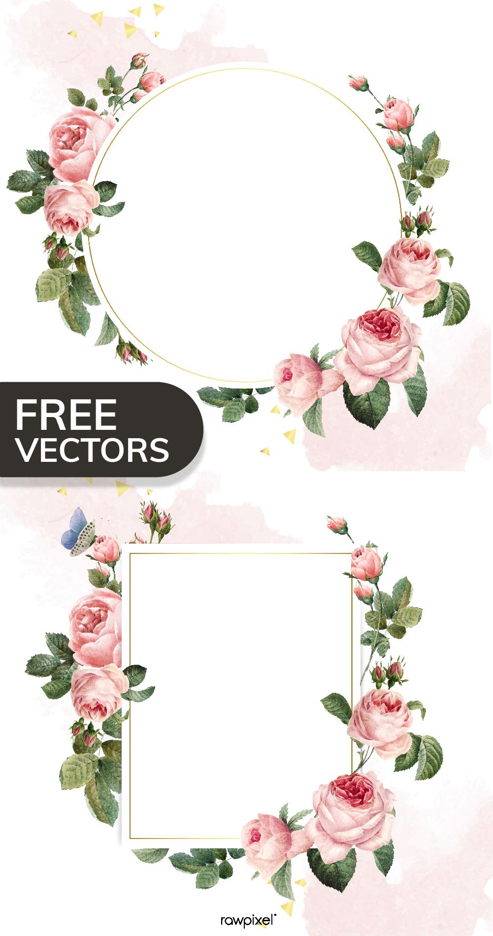 Download This Cool Free Set Of Floral Frame Vectors, And Many 1001x1901 Download This Cool Free Set Of Floral Frame Vectors, And Many