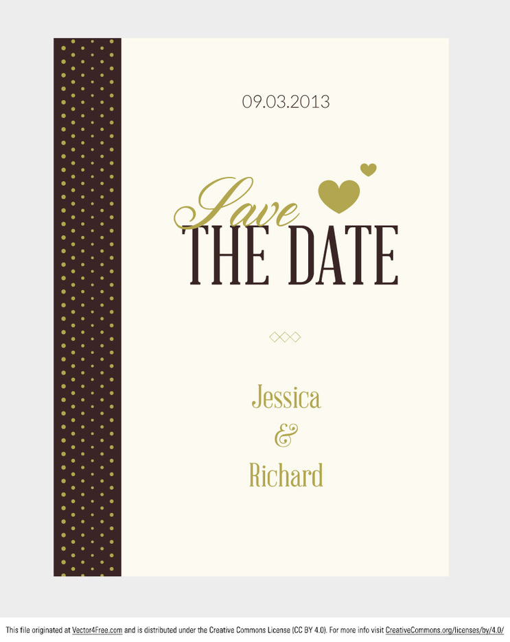 Free Vector Wedding Invitation 743x936 Free Vector Wedding Invitation