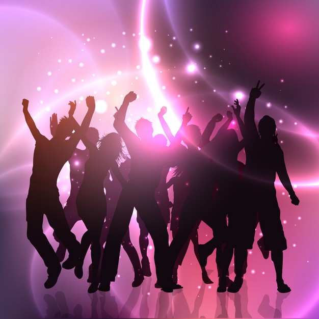 Group Of People Dancing On Abstract Lights Background Vector 626x626 Group Of People Dancing On Abstract Lights Background Vector
