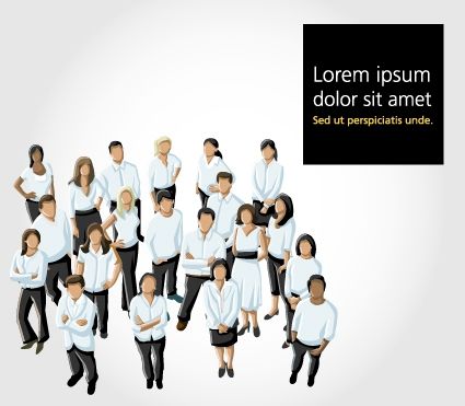 Vector Group Of People Set Data And Process Visualization 425x371 Vector Group Of People Set Data And Process Visualization