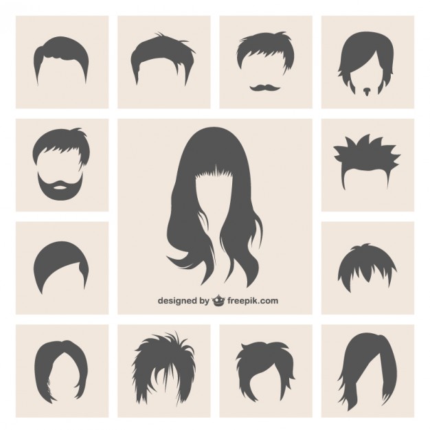 626x626 Variety Of Hairstyles Vector Free Download