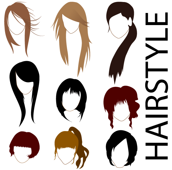 600x590 Free Vector Hairstyles