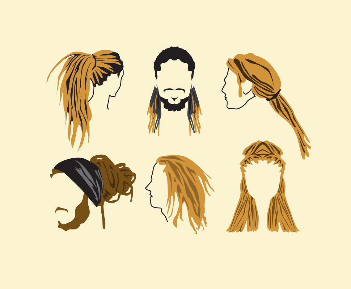 1136x936 Funky Rockstar Hairstyles Vector Vector Art Graphics