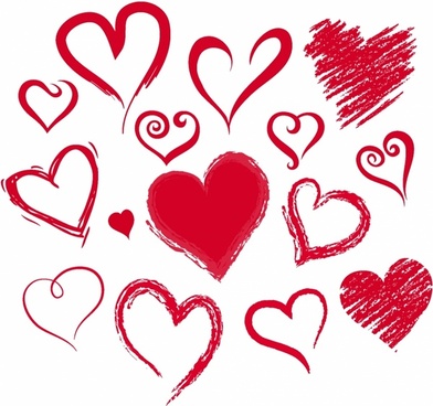 392x368 Heart Outline Free Vector Download