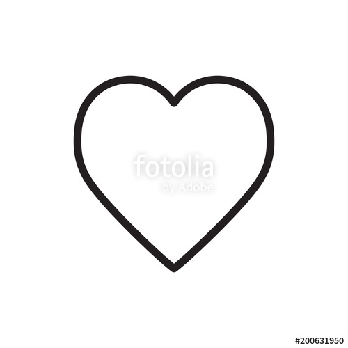 500x500 Heart Outline Vector Icon Stock Image And Royalty Free Vector